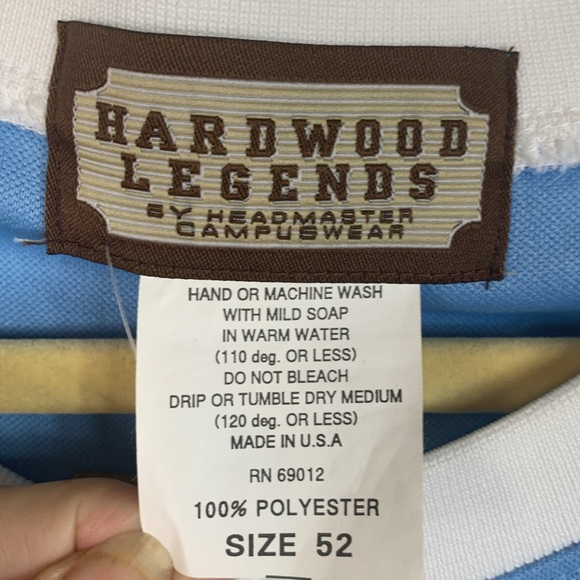 NWT Hardwood Legends North Carolina lite blue/white Michael Jordan jersey sz 52 - Picture 4 of 7